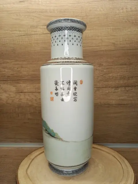 Vazen (1) - Familie rose - Porselein - China - Tweede helft 20e eeuw