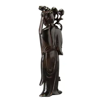 Een sculptuur - Cherry amber bakeliet (1) - kunststof - Kuan Yin - Gewicht: 252 gram. - China - Republieke periode (1912-1949)