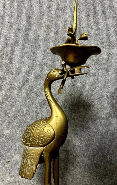 Paar grote kandelaars - Brons - Vietnam - Eind 19e - begin 20e eeuw