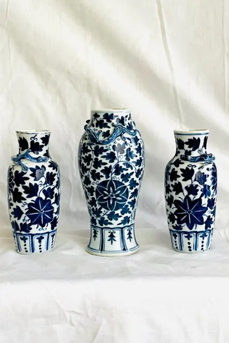 Vazen (3) - Porselein - China - Guangxu (1875-1908)