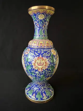 Vaas - Familie rose - Kantonees emaille - Acht onsterfelijken - China - Republieke periode (1912-1949)