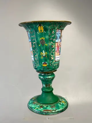 Schaal/kom - Kanton - Kantonees emaille, Koper - Vase en cuivre émaillé - China - 19e eeuw