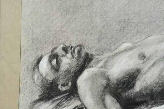 Deutsche Schule (XX) - Männlicher, liegender Akt