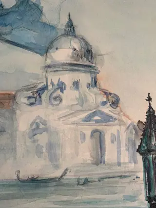 European School (XX) - View Of Venice With Punta Dell Dogana