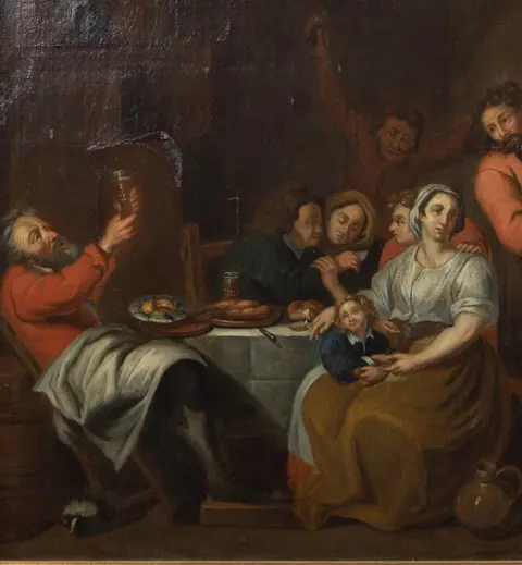 École Européenne (XVII-XVIII) - Scène domestique