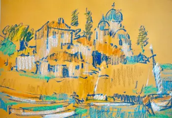 Augustin Costinescu (Romanian, 1943 - 2021) - Landscape in Greece