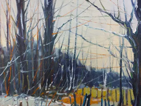 Ecole Française du XXème siècle. - Paysage d'hiver