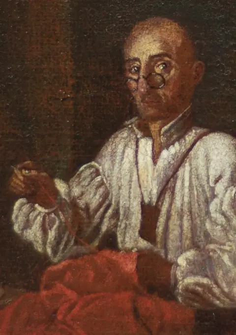 Michael Sweerts (1618–1664), Cerchia di - Scena di interno con sarto