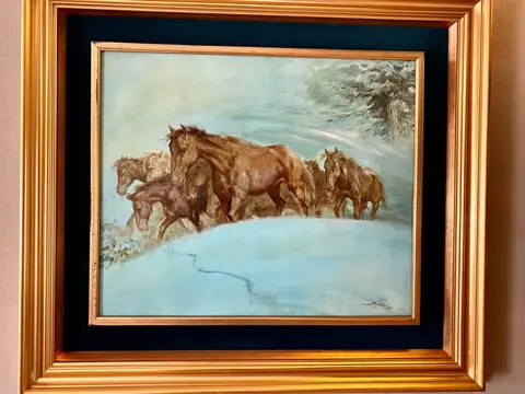 Rialdo Guizzardi (1920) - Cavalli in libertà(NO RESERVE)