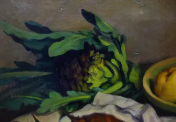 Antoni Pous Palau (1870-1959) - Nature morte de Fleurs et Écureuil