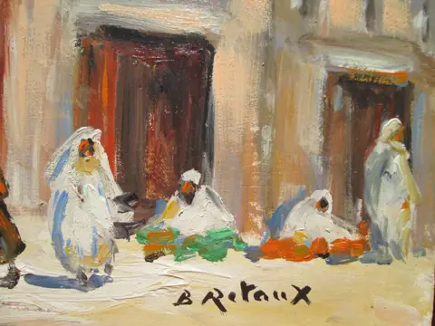 Retaux Bruno1947 - Rue animéeàMarrakech