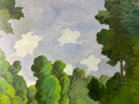 Pierre-Edmond Peradon (1893 - 1981) - Route ensoleillée vers Honfleur