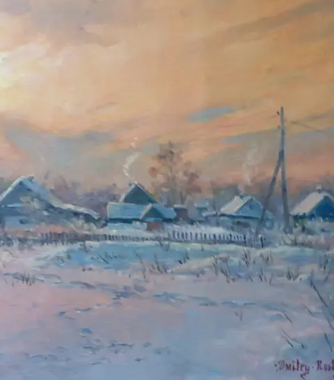 Dmitry Kostylew (1976) - Paysage d'hiver