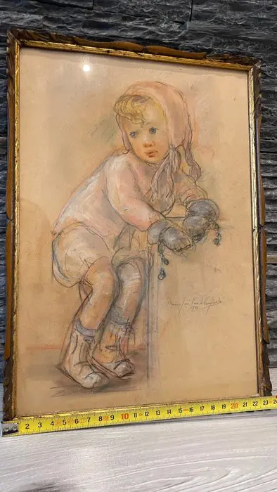 Julien Van de Veegaete (1886-1960) - Zittend meisje