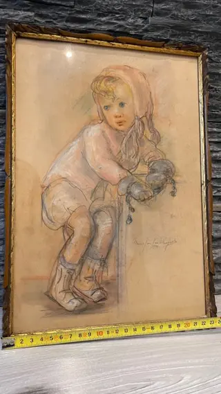 Julien Van de Veegaete (1886-1960) - Zittend meisje