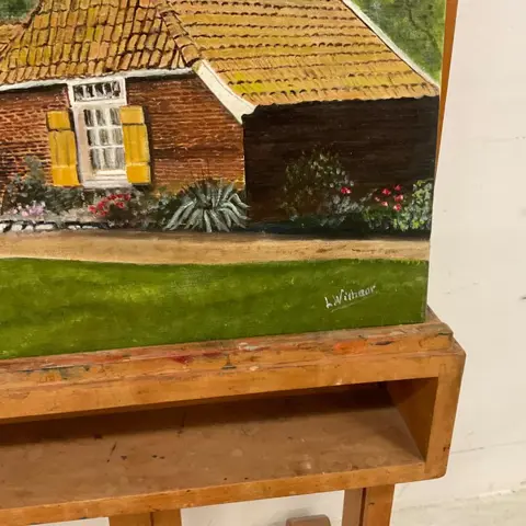 Reint Withaar (1928-2015) - Mooi woonhuis met bijschuren