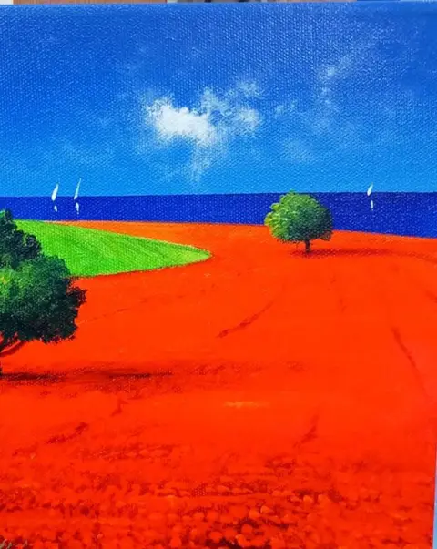 Roberto Mauri (1977) - Paesaggio in rosso