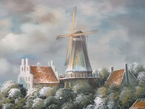 Hollandse School (XX) - Op het ijs (winterlandschap)