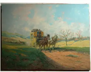 Ferdinand May (1879-1962) - Kutschenfahrt