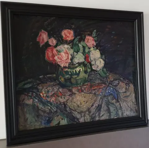 Robert Houpels (1877-1943) - impressionistisch bloemstilleven