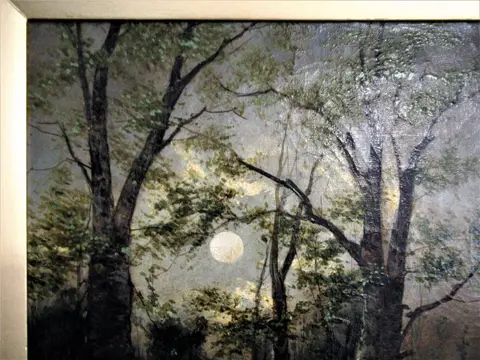 Fritz von Heider (1868-1947) - Reisigsammler im Birkenwald Abendszene