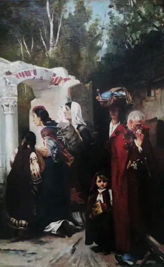 Jaroslav Cermak (1831-1878), Follower of - Return to the village