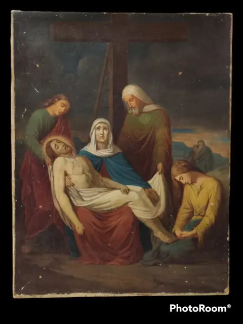 Europäische Schule (XIX) - Sakrale Darstellung / Kreuzabnahme