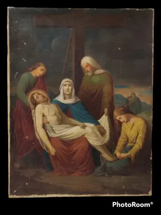 Europäische Schule (XIX) - Sakrale Darstellung / Kreuzabnahme