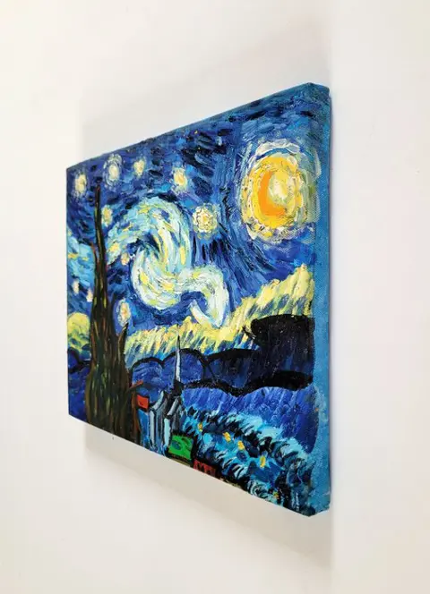 Hollandse school (XXI) - Impressionistisch landschap naar Vincent van Gogh