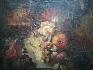 Max Albert Carlier (1872-1938) - Grand vase fleuri et fruits