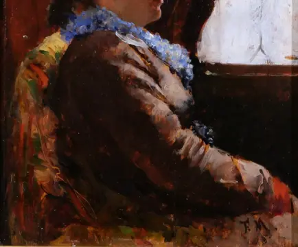 Francisco Miralles y Galup (1848-1901) - Portrait of a woman