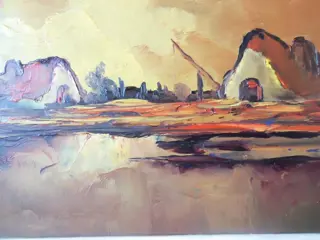 Leo Jordaens - Dreigende wolken boven landschap