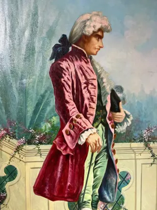 Scuola italiana (XIX-XX) reca firma Zavaga - Costume del Settecento