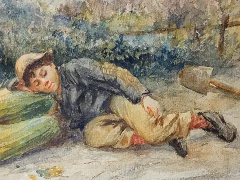 Vincenzo Irolli (1860-1949) - Contadinello assopito