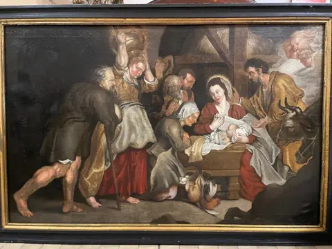 Scuola Fiamminga (XVIII) - Adorazione del bambino