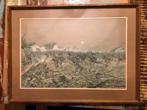 Carl Franz Bauer (1879-1954) - Attack of the Austro-Hungarian army against Russian positions Worldwar I