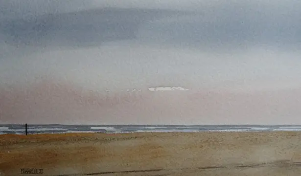 Franklin Meijer(1945) - Strand - Stil en verlaten