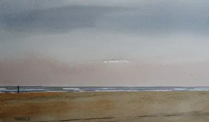 Franklin Meijer(1945) - Strand - Stil en verlaten