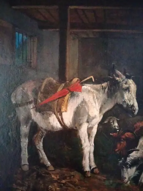 Giuseppe Palizzi (1812-1888) - Asinella con ombrellino