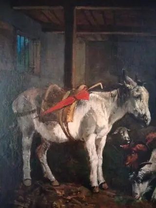 Giuseppe Palizzi (1812-1888) - Asinella con ombrellino