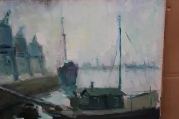 Escuela española (XX) - Vista de un puerto