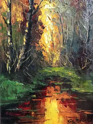 Gerard Ernens (1935-2020) - Boslandschap