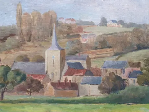 Edouard Papin (1920) - Le village près de la colline
