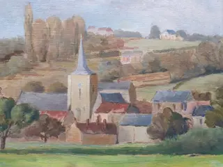Edouard Papin (1920) - Le village près de la colline