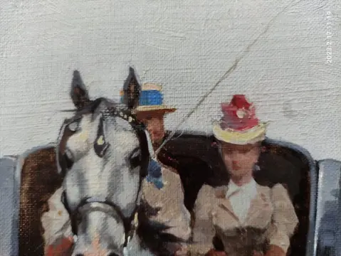 Alfredo Tominz (1854-1936) - Kutschenfahrt Sonntagsausflug