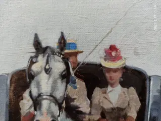 Alfredo Tominz (1854-1936) - Kutschenfahrt Sonntagsausflug