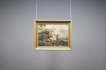 Dutch school (XIX) - A farmer with his cattle