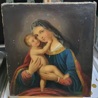 Europäische Schule (XIX) - Madonna mit Kind