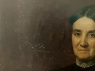 École Française XIXe - La dame en noir