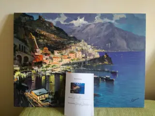 Vincenzo Somma (1955) - Amalfi di sera( costiera Amalfitana )